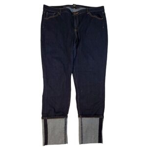 Lane Bryant Woman's‎ Jeans Low Rise Skinny Jeans Size 20 Large Cuff Bottom